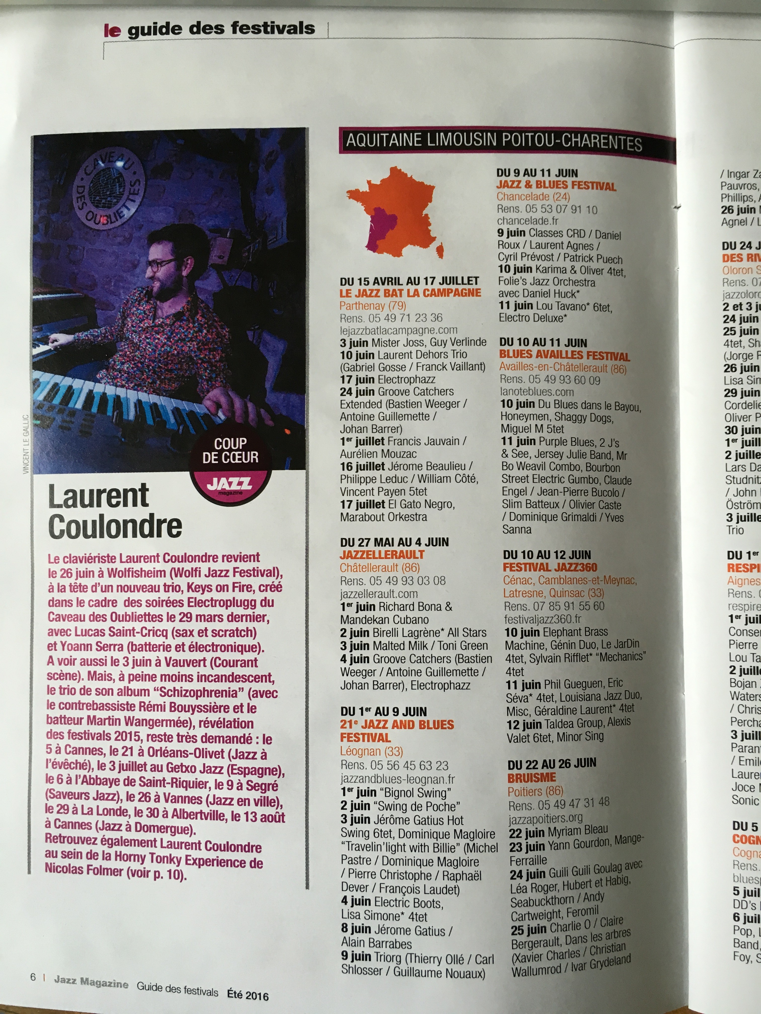 Laurent Coulondre Jazz Magazine